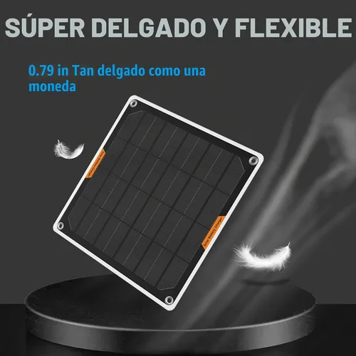 Vista 4 de Cargador de batería de coche con panel solar de 12 V OYMSAE (5W)