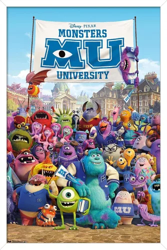 Vista 11 de Trends International Disney Pixar Monsters University - One Sheet Wall Poster, 14.725" x 22.375", Barnwood Framed Version