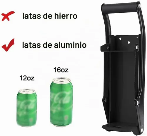 Vista 6 de Trituradora de latas, adecuada para latas de aluminio de 12 oz y 16 onzas, latas de soda, latas de cerveza, etc. Herramienta de reciclaje eficiente.