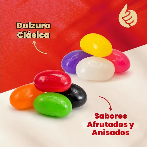 Vista 4 de Jelly Beans, caramelos masticables, sabores surtidos, bolsa de 2 libras