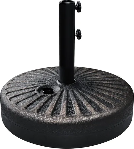 Vista 10 de EliteShade USA - Base de sombrilla para patio de 33" x 33", cuadrada, rellena de arena/agua, soporte de sombrilla negro