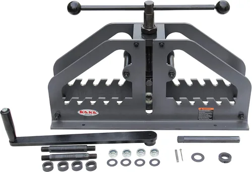 Vista 7 de Dobladora manual de rollo de anillo, 5/32" x 1-3/8" (0.157x1.378 in) Capacidad de acero suave, máquina de laminación de acero portátil, diámetro