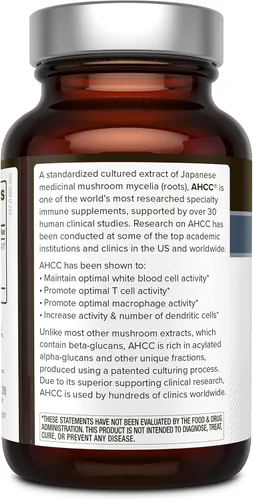 Vista 4 de Quality of Life Kinoko Platinum AHCC Apoyo inmunológico y liberación sostenida de resveratrol