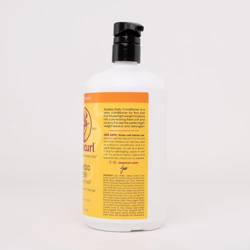 Vista 5 de Jessicurl Aloeba - Acondicionador diario para cabello rizado, lavanda cítrica, acondicionador sin enjuague de 32 onzas líquidas y solución