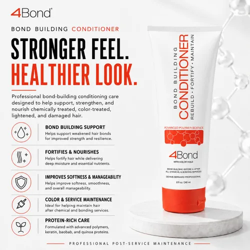 Vista 3 de POWERTOOLS 4BOND Acondicionador de construcción Bond Restaura el cabello dañado Contiene polímeros avanzados, queratina, baobab y proteínas