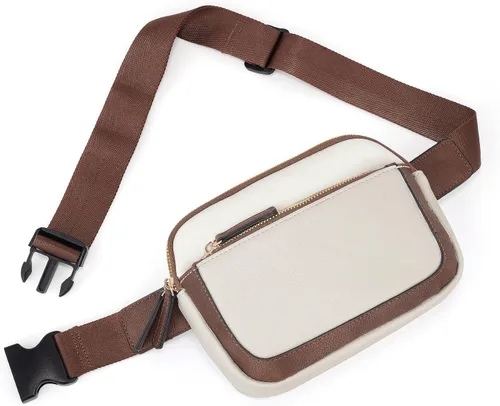Vista 5 de UTO Riñonera cruzada para mujer, a la moda, cinturón, pecho, cintura, cadera, para ir de compras al aire libre, viajes, senderismo
