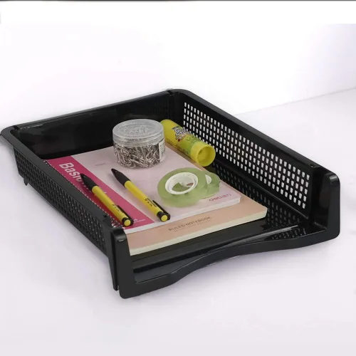 Vista 4 de Ggbin Bandeja organizadora apilable de 6 niveles tamaño papel A4 para escritorio