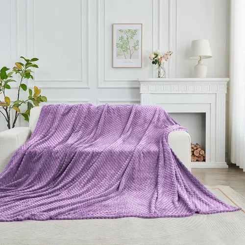 Vista 32 de FY FIBER HOUSE Manta de Vellón para Sofá 300GMS Súper Suave de Felpa Difusa Mantas y Cobijas para Sofá Cama Oficina, 40x50 Pulgadas, Beige