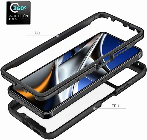 Vista 3 de AKABEILA Ajuste para Xiaomi Poco X4 Pro 5G Case, Compatible para Xiaomi Poco X4 Pro 5G Fundas de teléfono 360° Cuerpo completo Protector a prueba