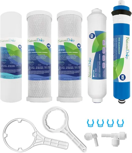 Vista 6 de Reemplazo de filtros de agua RO de ósmosis inversa de 3 etapas con certificación NSF Universal 10 "Sistema de filtro de agua compatible