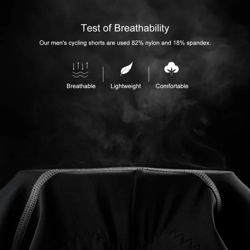 Vista 6 de INBIKE Pantalones cortos de ciclismo para hombre con acolchado 3D, antideslizantes, transpirables, de secado rápido, para ciclismo, ciclismo
