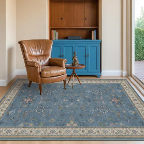 Vista 148 de Hazo Haus – Alfombra pequeña para entrada, cocina o baño, antideslizante con base de goma, resistente a las manchas y a la decoloración, diseño