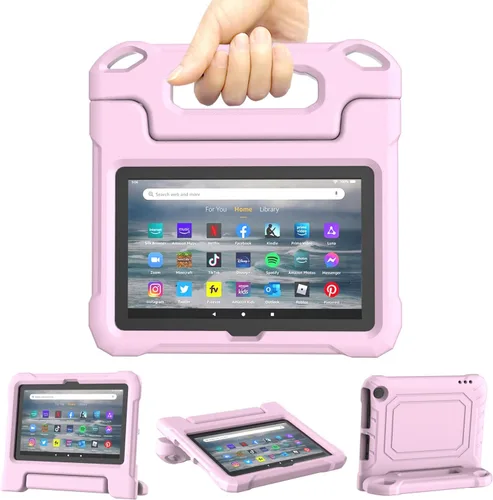 Vista 13 de Funda para tablet Amazon Fire 7 para niños (12ª generación, versión 2022), ligera, a prueba de golpes, apta para niños, funda para tablet Fire 7