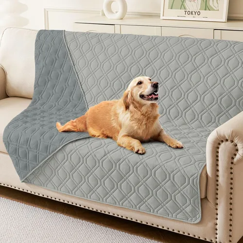 Vista 115 de hyha - Manta impermeable para cama de perro, mantas suaves para mascotas, funda impermeable para sofá para perros, fundas reversibles lavables
