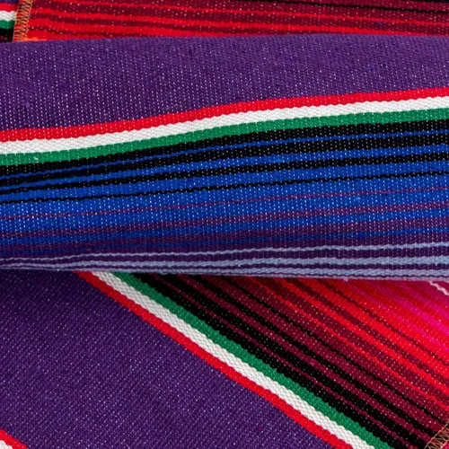 Vista 8 de Camino de mesa mexicano, paquete de 12 unidades, 14 x 84 pulgadas, decoración de fiesta temática mexicana para fiesta del Cinco de Mayo, Serape