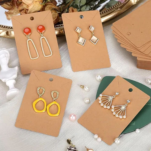 Vista 8 de ovsor Funciona muy bien con tarjetas de exhibición de aretes: tarjetas de aretes bien hechas de 3.5 x 2.4 pulgadas con buena calidad de papel