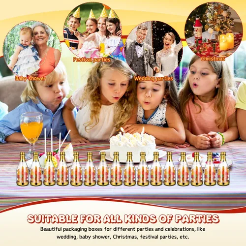 Vista 6 de Ciieeo Caja de dulces de boda, 20 unidades de plástico transparente para golosinas de 4.52 x 1.57 x 1.57 pulgadas, cajas de regalo de fiesta