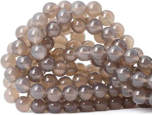 Vista 42 de Cuentas redondas sueltas de ágata estilo antiguo vena de dragón de 6mm, cuentas para diseño de joyas, 60 cuentas Ágata de vena de dragón