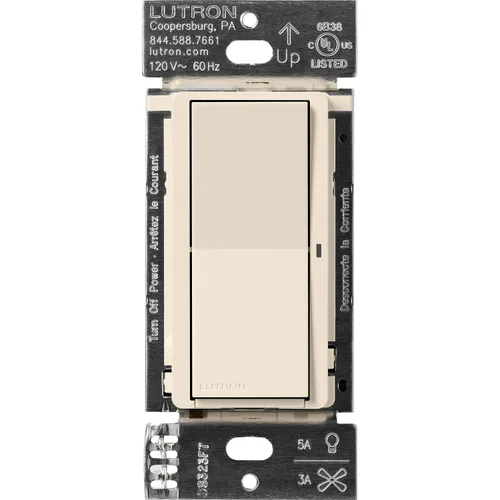 Vista 19 de Lutron Claro Interruptor de luz inteligente para iluminación Caseta, para luces LED, ventiladores, 5 amperios, un solo polo/3 vías, se requiere Negro