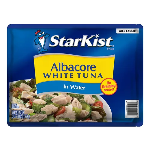 Vista 13 de StarKist Albacore - Bolsa de agua de atún blanco de 6.4 onzas (paquete de 12) 19g Protein Per Serving, Gluten Free, Soy Free, Ready to Eat, No
