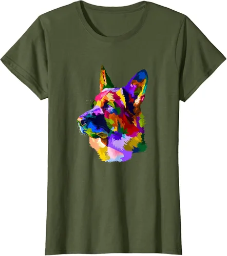 Vista 75 de Camiseta para dueño de perro de pastor alemán, Negro