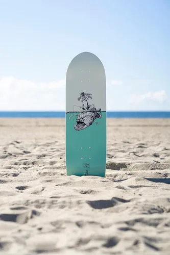 Vista 2 de Fireball Edición limitada Mini Cruiser Longboard - Tabla de patineta de madera de arce de 7 capas, cubierta de patineta Cruiser de madera de arce