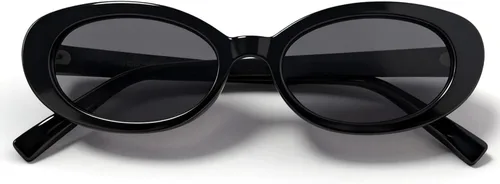 Vista 5 de VISOONE Retro Oval Y2K Trendy Sunglasses for Women Men Narrow Shades