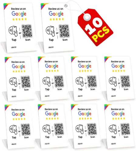 Vista 8 de Soporte para reseñas de Google - Incrementa reseñas con soporte reutilizable para tarjeta de reseña de Google y soporte para código QR - Sin