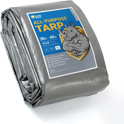 Vista 125 de GUARD SHIELD - Lona resistente, impermeable, de polietileno, gruesa, resistente a los rayos ultravioleta, con ojales, para exteriores, 6 x 8 pies