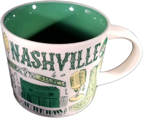 Vista 2 de Starbucks Nashville Been There Series - Taza de café de cerámica, 14 onzas