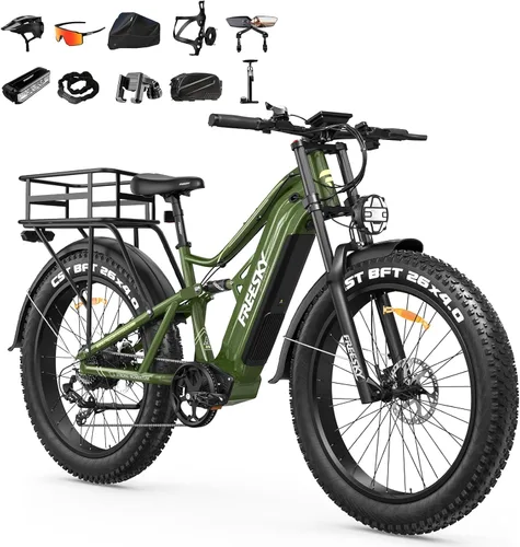 Vista 14 de FREESKY 3500W BAFANG Motor Electric Bike for Adults, 48V 35Ah Samsung/LG Cells Battery Ebike 140 Miles, 38+MPH, 26" Fat Tire Dirt All-Terrain