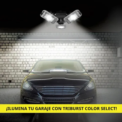Vista 7 de Bell+Howell Triburst - Luz LED de garaje seleccionada, 5500 lúmenes, 3000 K, 4500 K, 5500 K, luces LED de techo para garaje, luces LED brillantes