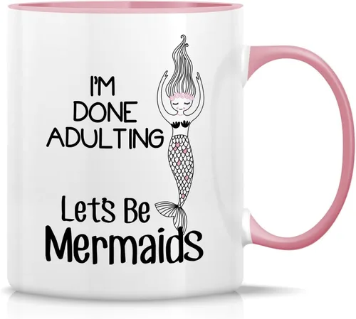 Vista 6 de Retreez Taza divertida – Reasons to be Mermaid - Tazas de café de cerámica de 11 onzas – Divertido, sarcasmo, sarcástico, motivacional, regalos