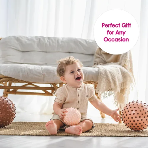 Vista 8 de Edushape Pelota sensorial original, bola de bebé de 7 pulgadas para el desarrollo de habilidades motoras gruesas en niños de 6 meses en adelante