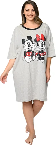 Vista 6 de Disney Camiseta de dormir para mujer, estampado de Mickey Minnie Mouse talla única y grande