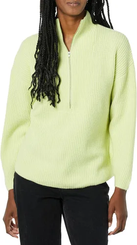 Vista 4 de Tienda Essentials Suéter de cuello polo elástico de media cremallera para mujer (anteriormente Daily Ritual)