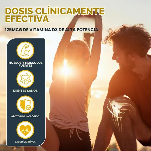 Vista 5 de DRFOSTER Vitamina D3 K2 5000 UI con zinc y boro, 120 cápsulas veganas