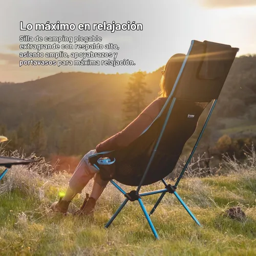Vista 4 de Helinox Silla de campamento plegable con respaldo alto Savanna
