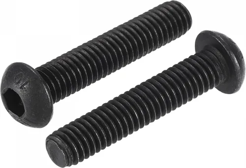 Vista 12 de uxcell Tornillos de cabeza de botón hexagonal M6x8mm Tornillos de acero de aleación 25pcs
