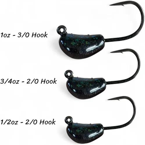 Vista 5 de Tautog Jig, Sheepshead Standup Style Jig, paquete de 2 ~ 5, tamaños de 1/2-2 onzas, recubrimiento en polvo premium y fabricado en los Estados Unidos