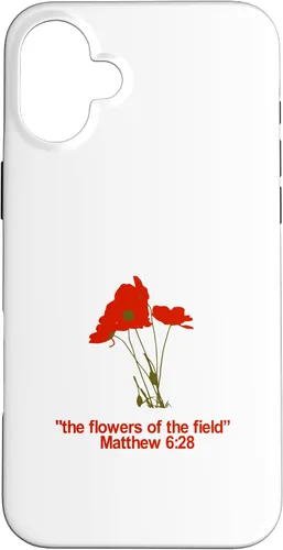 Vista 23 de Look at All The Beautiful Flowers of The Field Matthew 6:28 Case for iPhone 17