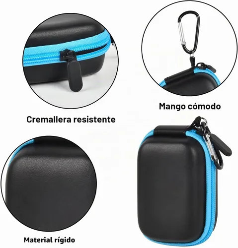 Vista 4 de ANKHOH Estuche de viaje para altavoz portátil con clip Bluetooth Noxgear Negro