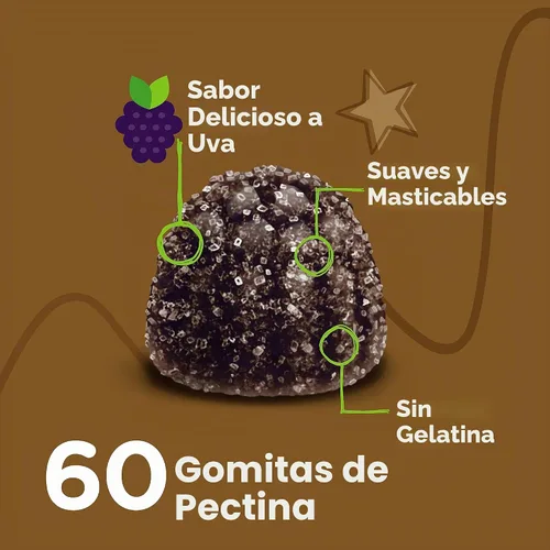 Vista 3 de Viteey - Hierro para niños con vitamina C, sabrosa gomita masticable con sabor a uva Supports Energy, Blood Cell Formulation, Blood Builder Anemia