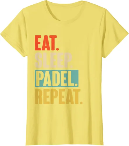 Vista 36 de Eat Sleep Padel Repeat - Camiseta de pádel retro vintage, Negro
