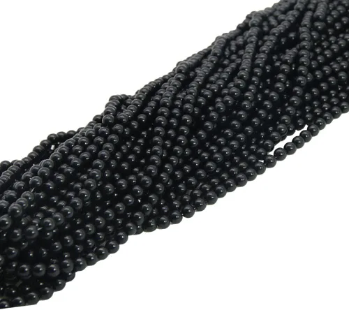 Vista 25 de Cuentas de vidrio de 0.157 pulgadas a granel para hacer joyas, 4700 piezas redondas de cuentas de jade de imitación para pulseras y pulseras