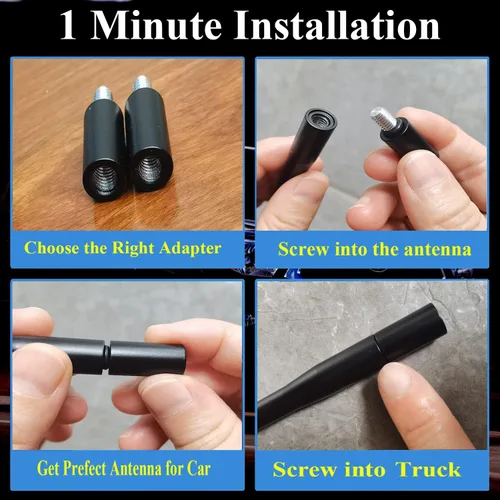 Vista 7 de Antena de radio de aluminio de 4 pulgadas para Nissan Titan (2004-2018), reemplazo del mástil de antena Nissan Titan