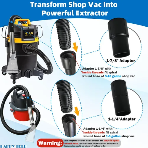 Vista 2 de Happy Tree Compra el accesorio de extractor de vacío, convierte la aspiradora húmeda y seca en un extractor, aspiradora de varilla de detalle