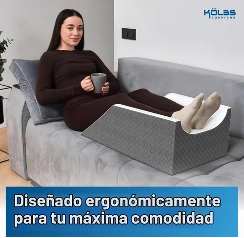 Vista 7 de Kölbs - Almohada doble de elevación de piernas Almohada para después de cirugía Elegante funda de jacquard chic