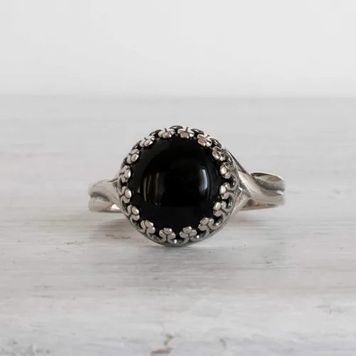 Vista 4 de 925 Sterling Silver Gemstone Rings for Women - Anniversary Rings for Women - Sterling Silver Rings for Women - Dainty Sterling Silver Rings