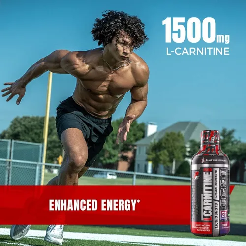 Vista 5 de PROSUPPS L-Carnitine 1500 inyecciones líquidas sin estimulantes para hombres y mujeres, bebida de entrenamiento energizante metabólico